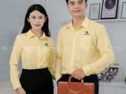 Mẫu Áo Sơ Mi Công Sở Tay Dài Màu Vàng