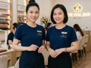 Mẫu Áo Cổ Tròn Đồng Phục Thợ Nail 