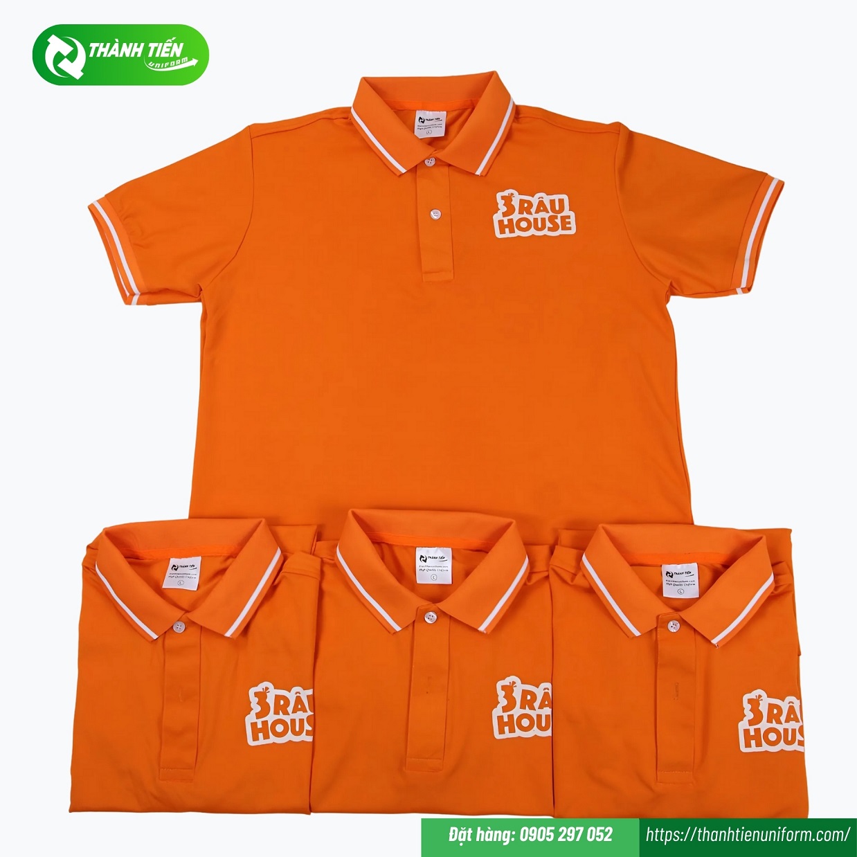 &Aacute;o polo đồng phục 3 r&acirc;u house