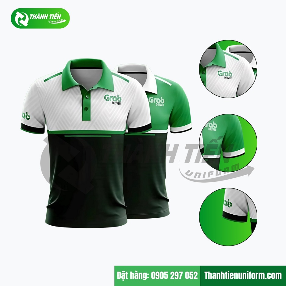 Mẫu &aacute;o polo đồng phục c&ocirc;ng ty grab driver