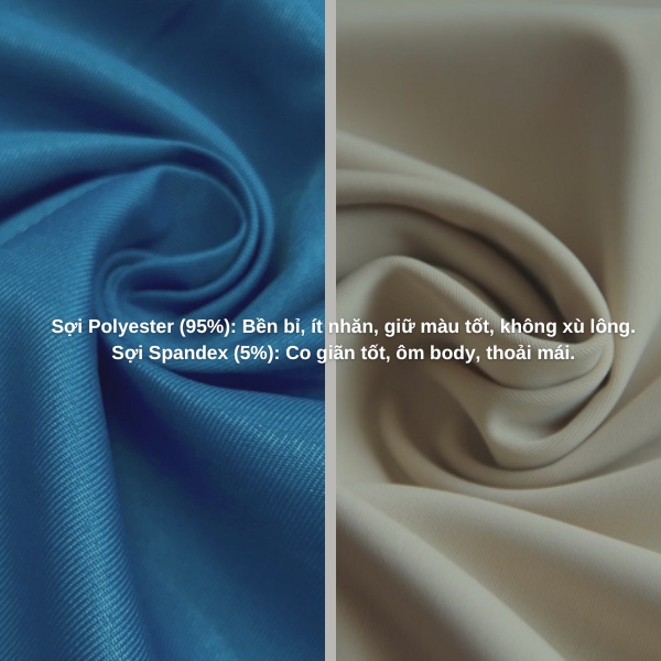 Chi tiết thành phần cấu tạo vải cá sấu polyester