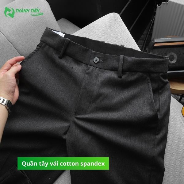 Quân tây vải cotton spandex