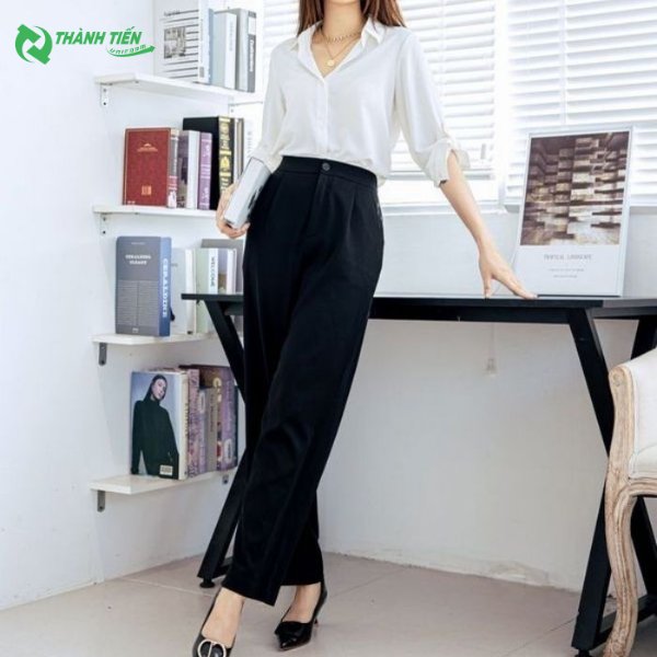 Quần tây công sơ vải linen