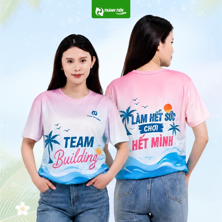 Mẫu Áo Teambuilding Họa Tiết Mùa Hè Năng Động