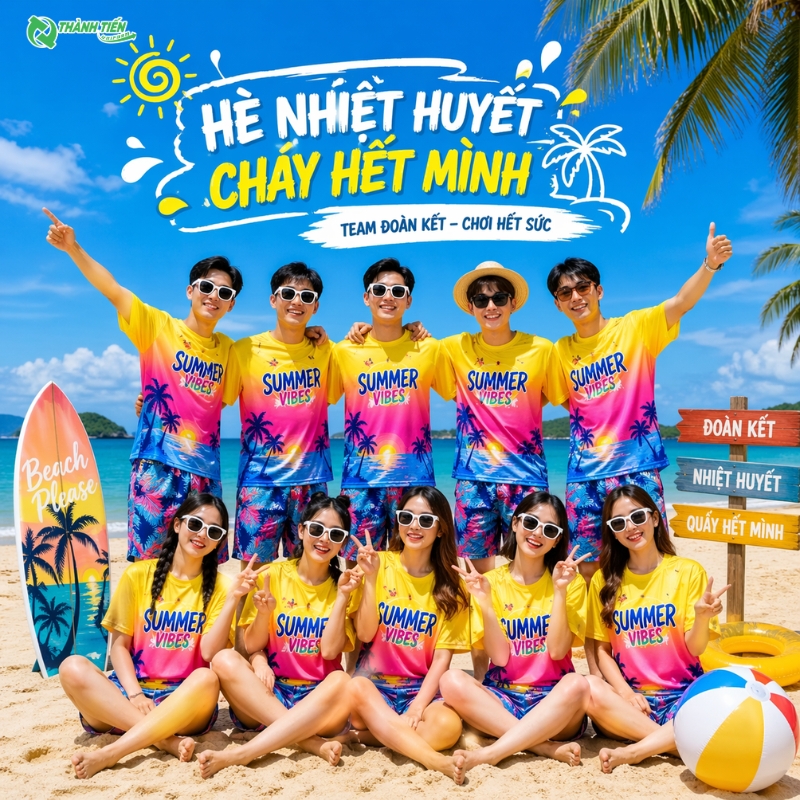Quần đi biển nhóm họa tiết mùa hè