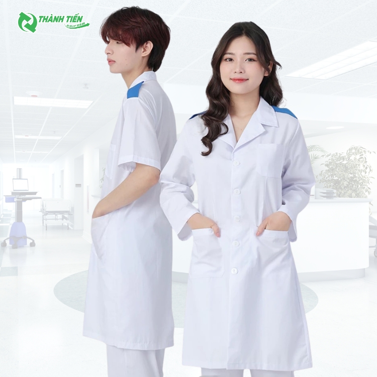 Mẫu Áo Blouse Dược Sĩ Màu Trắng