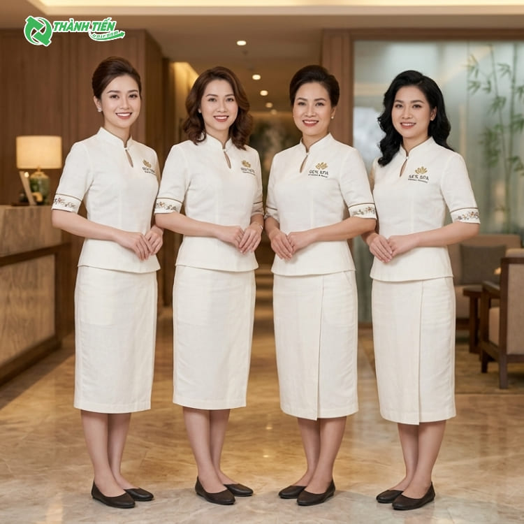 Mẫu Quần Áo Nhân Viên Massage Phanh Cách Châu Âu