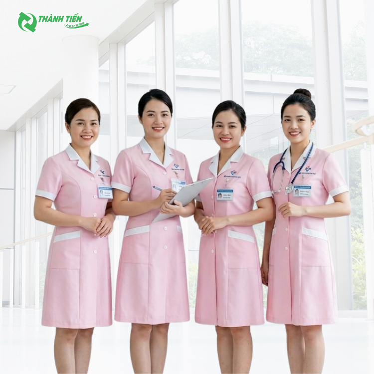 Mẫu đồng phục y tá váy liền