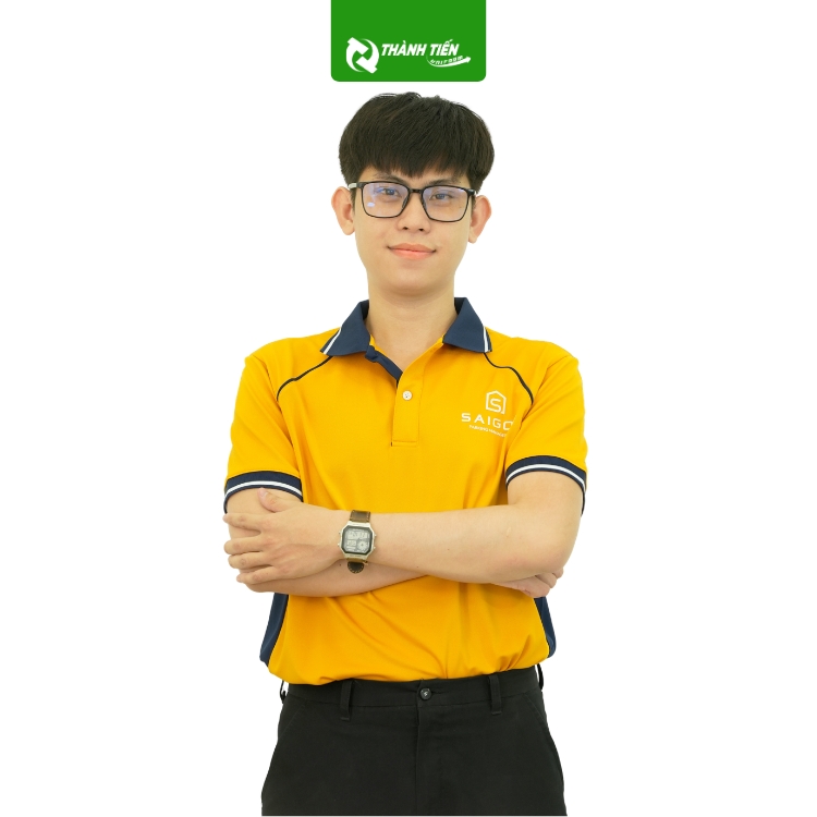 Mẫu Áo Thun Công Sở Màu Vàng Phối Viền Cổ Cao Cấp 