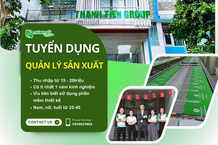 Tuyển Dụng Vị Trí Nhân Viên Quản Lí Sản Xuất